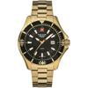 By Grovana Ceas de bărbați Nautilus cu cadran negru cu quartz 7040.1117 100M