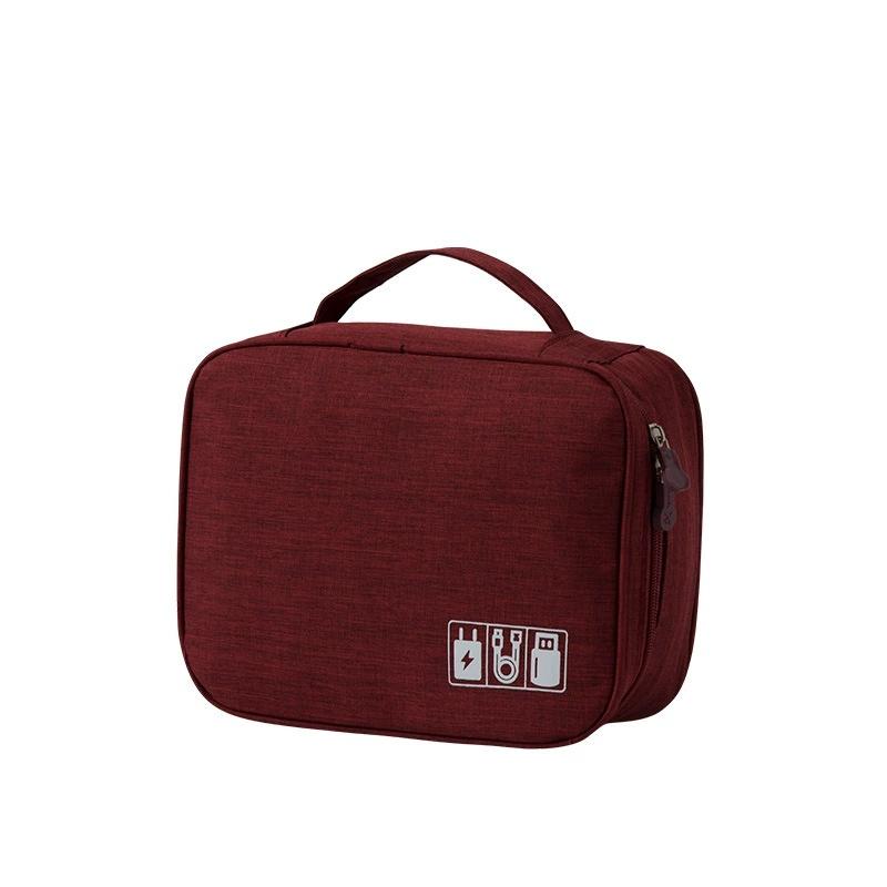 Portable Waterproof Travel Electronic Organizer Storage Bag Case for USB Cable Charger Plug Small Accessories Gadget EVA Pouch