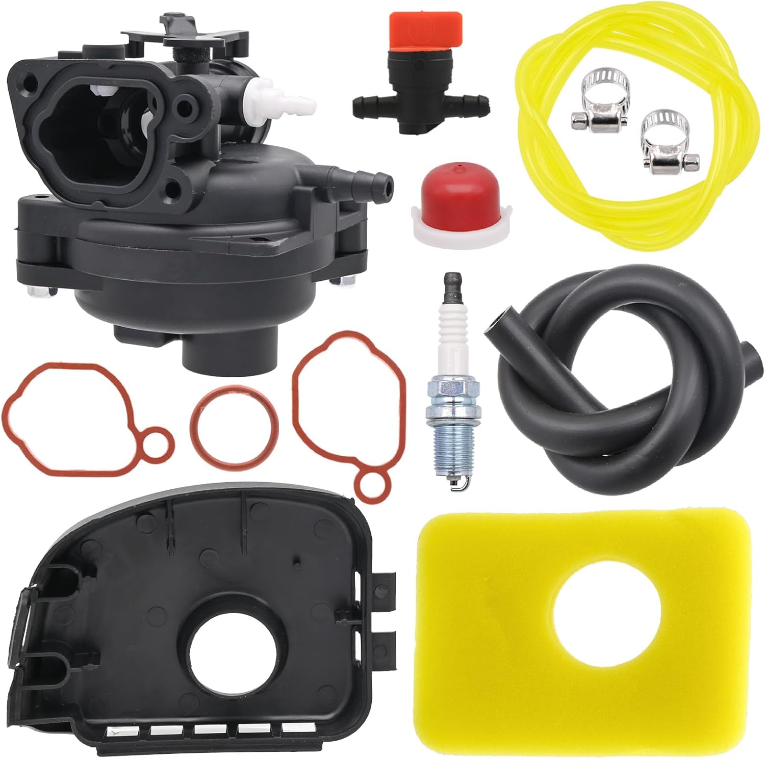

799583 593261 Carburetor Kits for B&S 595656 591979 591160 08P502 8P502 09P602 9P602 300E 450E 500E 550EX Series Engines with 799579 Filter 595660 A001