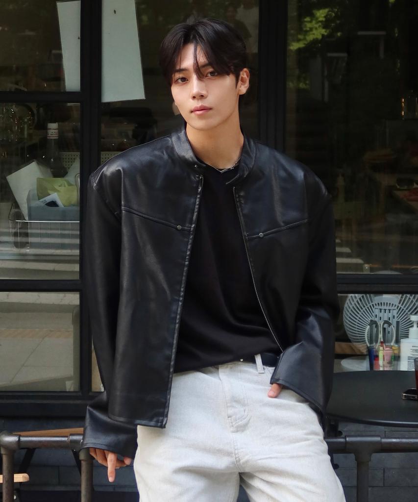 OURDAYZ Nomad Crop Biker Leather Jacket [Black]