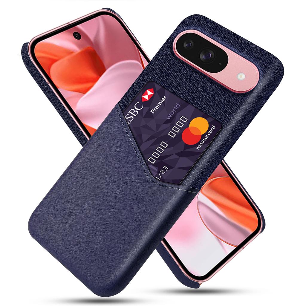 For Google Pixel 10/10 Pro Case PU Leather Cloth Texture Hard PC Phone Cover with Card Holder