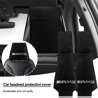 1/2 pièces Accessoires de voiture Housses de protection d'appuie-tête de siège Pour AMG C500 C200 C300 A B C E GLA CLA GLK GL ML GLE W204 W205 W203 W211 W212