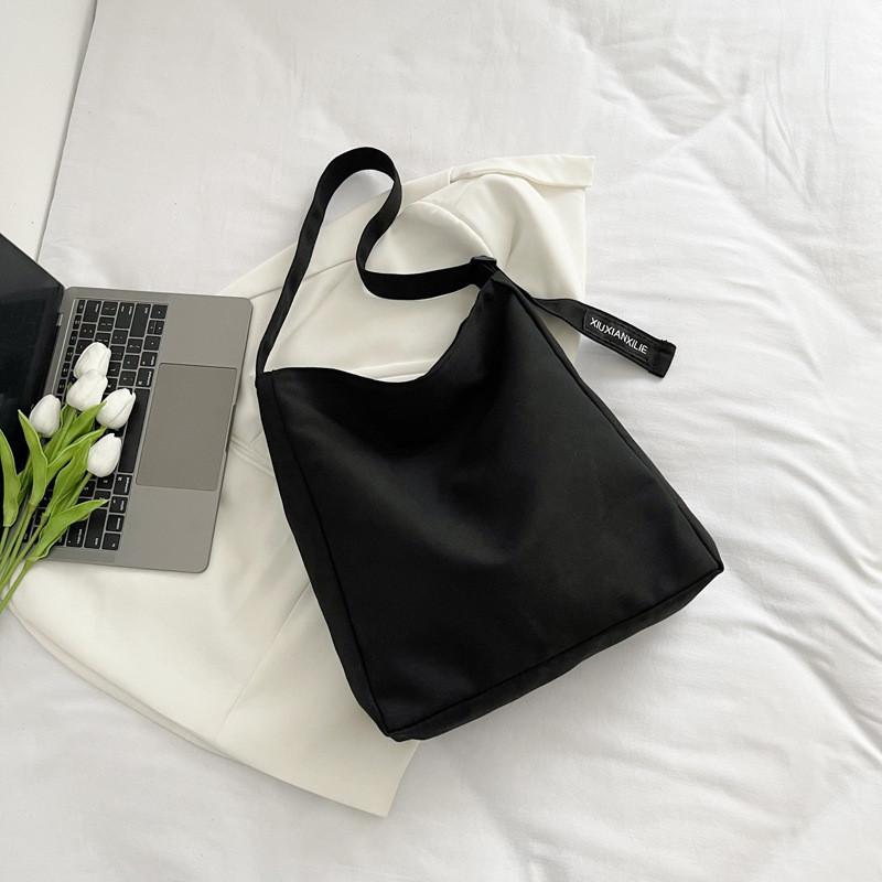 Large Capacity Canvas Shoulder Bag For Women Stylish Korean Trendy Shopping Tote