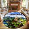 Gamer Print Round Rug, Washable Floor Carpet, For Entryway Dorm Laundry Room Office Study, Home Decor Birthday Christmas Gift