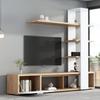 Woonkamerkast, Woonkamermeubelset 180 x 33,5 x 151,5 cm, Geschikt voor TV's onder 60 inch, Moderne Eiken Wit TV-meubel, TV Wandmeubel Set