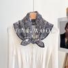 Fashion Versatile 111% Wool Silk Scarf 1116 Autumn and Winter 61cm Retro Chinese Square Scarf Double-sided Same Color Warm Shawl