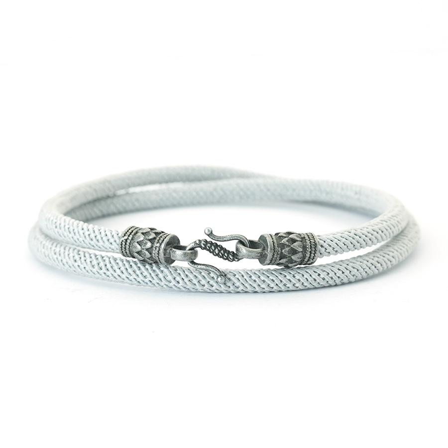

Stylish Men Rope Bracelet 6 Colors Available High Quality 4mm Skin Friendly Durable Good Luck String Braclet Viking Accessories срібло сірий колір