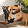 Cute funny internet meme cat  Pillow Case Linen Cushion Covers For Decorative Sofa Home Pillows Case Car Chair Pillows Cases