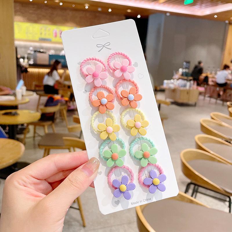 Soft Cartoon Elastic Hair Ties for Kids - Gentle, Non-Pulling Rubber Bands