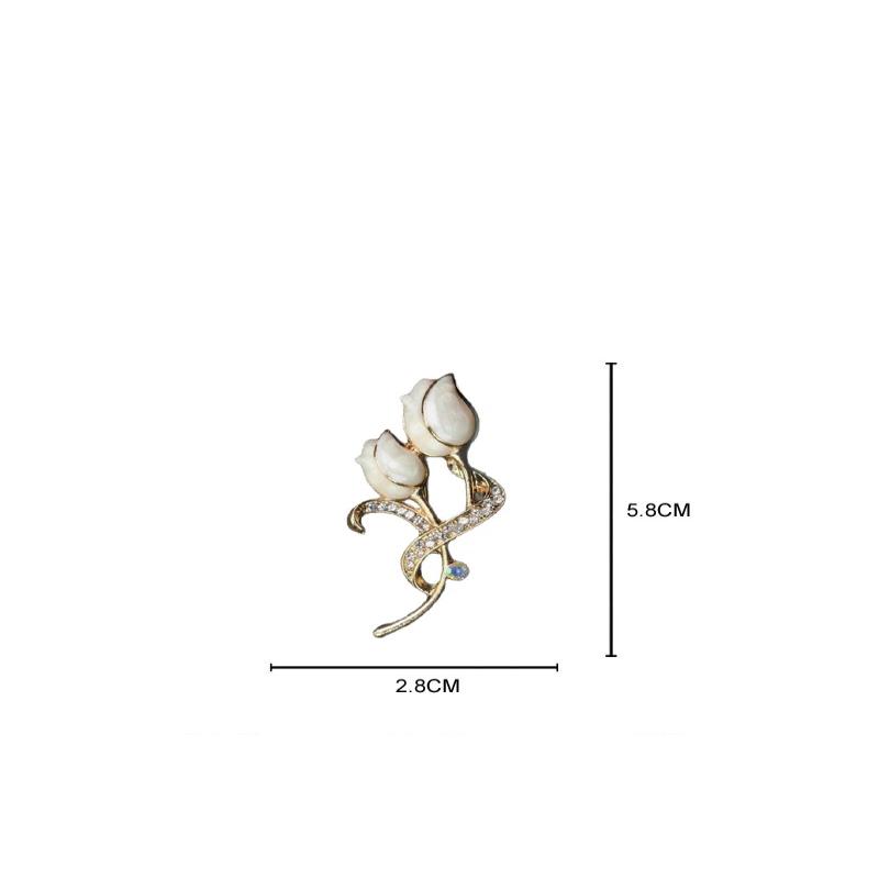 Exquisite Enamel Tulip Brooch Women'S Brooches Pins Clothing Coat Luxury Jewelry Girl Gift
