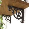 Set of 2 Antique Iron Shelf Brackets, Small Size (kjj0137set) for DIY Decor