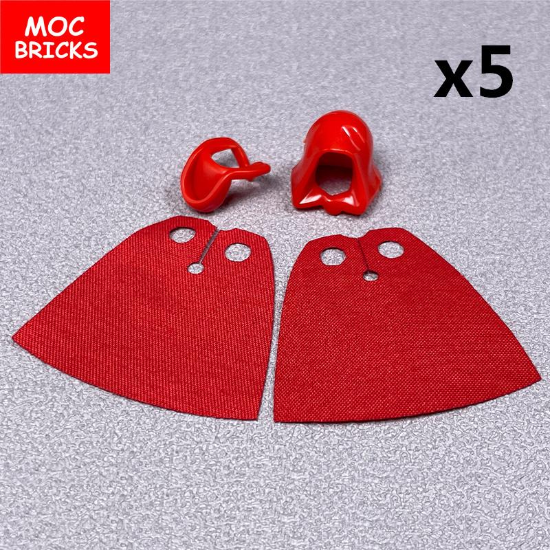 10sets MOC Blocks Cape Hood Folded Down Helmet 15428 30381 Ideal For 4cm Figures Construction Bricks Playthings Children's Dolls Gifts