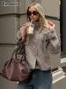 Women's Loose Casual Plaid Coat Elegant