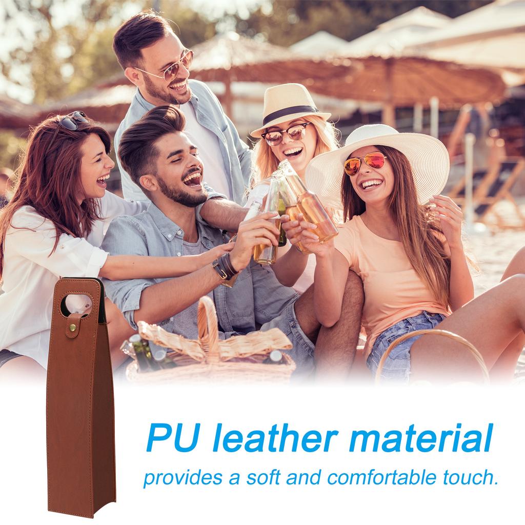 1/2pcs Wine Gift Bag Wine Bag Reusable Leather Wine Tote Carrier Wine Bottles Portable Champagne Gift Bags for Party Wedding