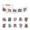 Cartoon Raccoon Decorative Stickers: 500 Stickers/Roll for Cute Planners, Luggage, Notebooks, and More