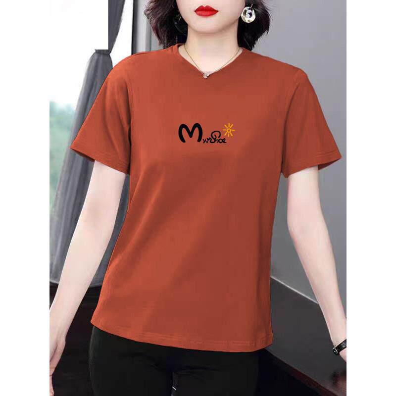 2026 Women's Trendy Loose-Fit Round Neck Half-Sleeve T-shirt