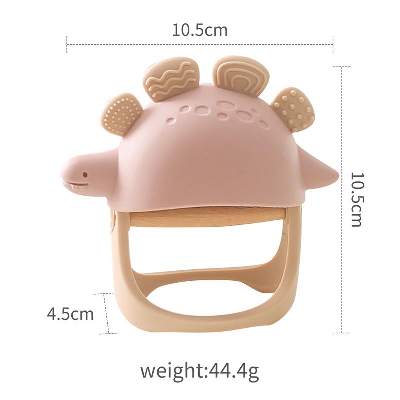 Baby Silicone Teether Dinosaur Silicone Gloves Baby Care Utensils 0 12 MonthsDental Care Silicone Rattle Toys Chewing Gum Baby