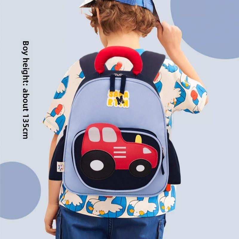 Kinder Cartoon Auto Rucksack Mit Strapazierfähigem Polyesterfutter Für Vorschulkinder