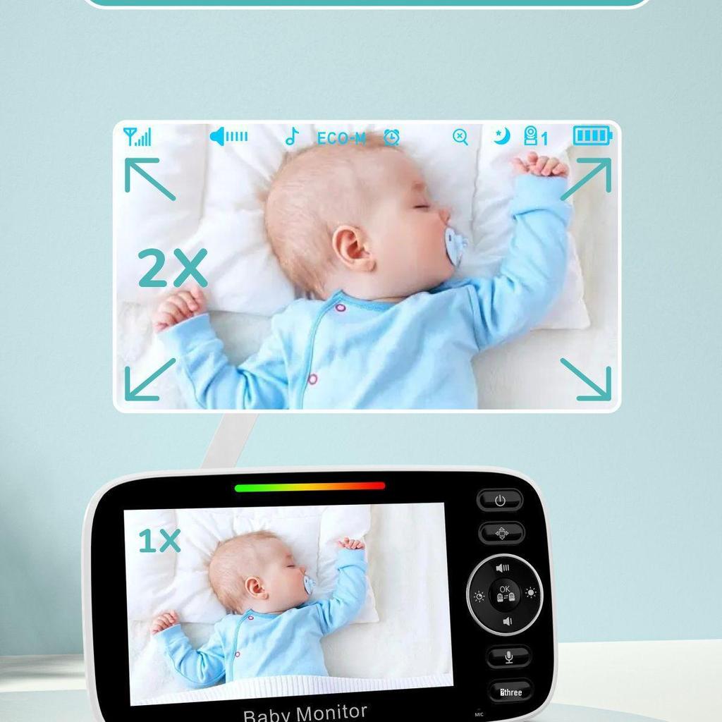 4.3" Baby Monitor with Two-Way Intercom & Lullaby Camera