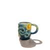 New embossed ceramic coffee cup, creative star mug