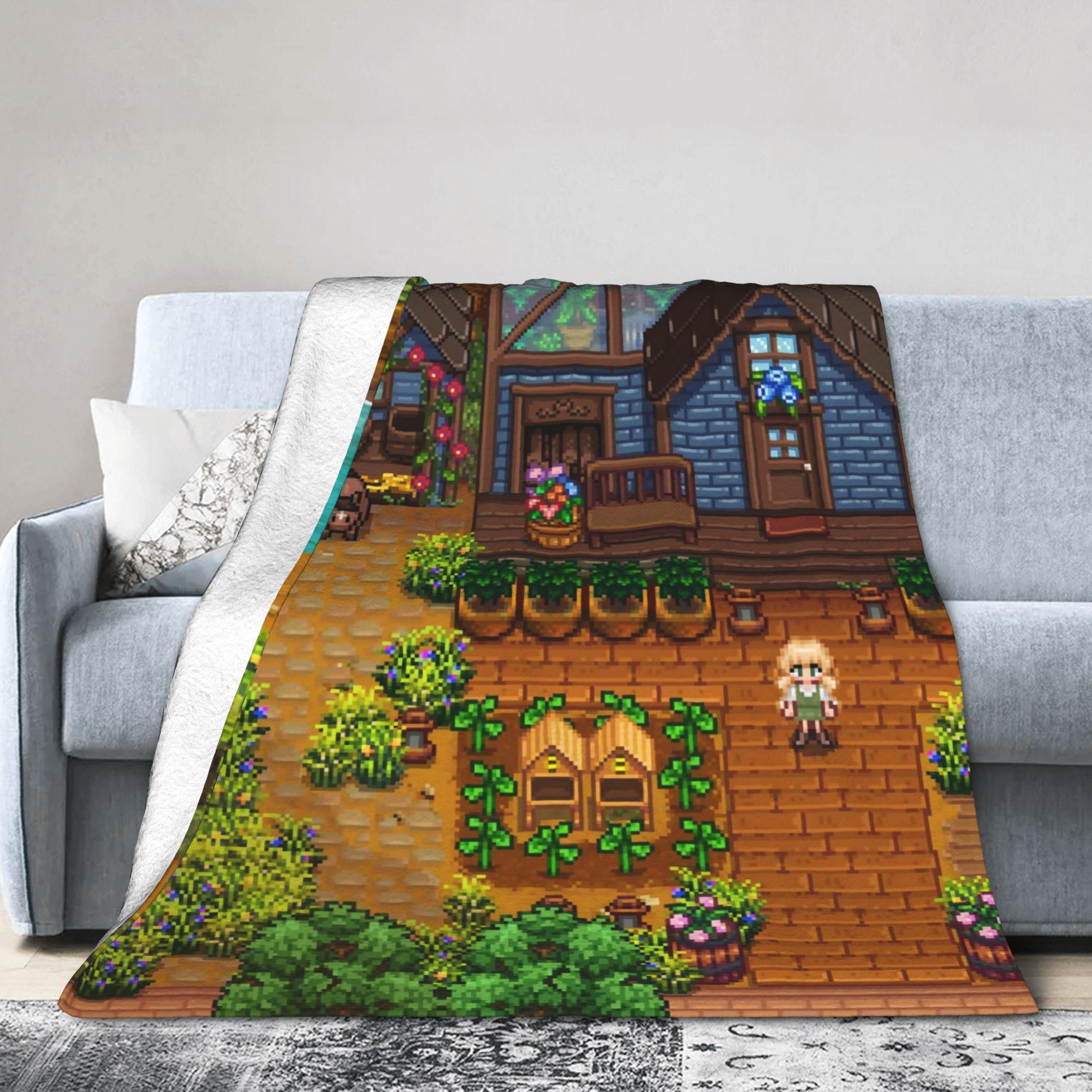 

Stardew Valley Farm Plush Blanket Girls Boys Flannel Throw Blanket For Couch Bed Super Soft Custom Quality Bedspread Gift Idea 30x40in