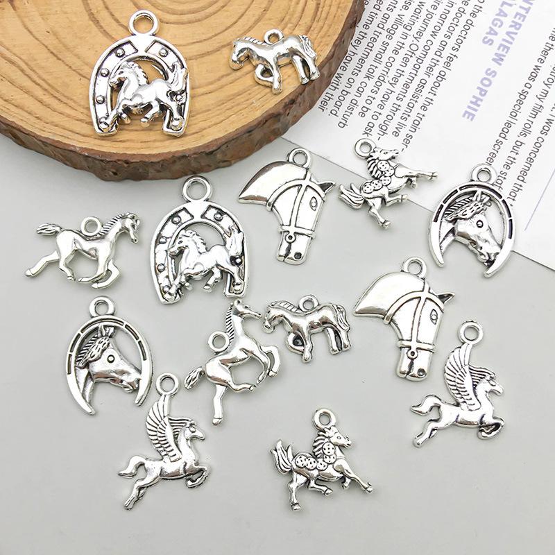 10/16Pcs Vintage Horse Charm Set For Diy Jewelry Necklaces Bracelets Earrings Making Accessories