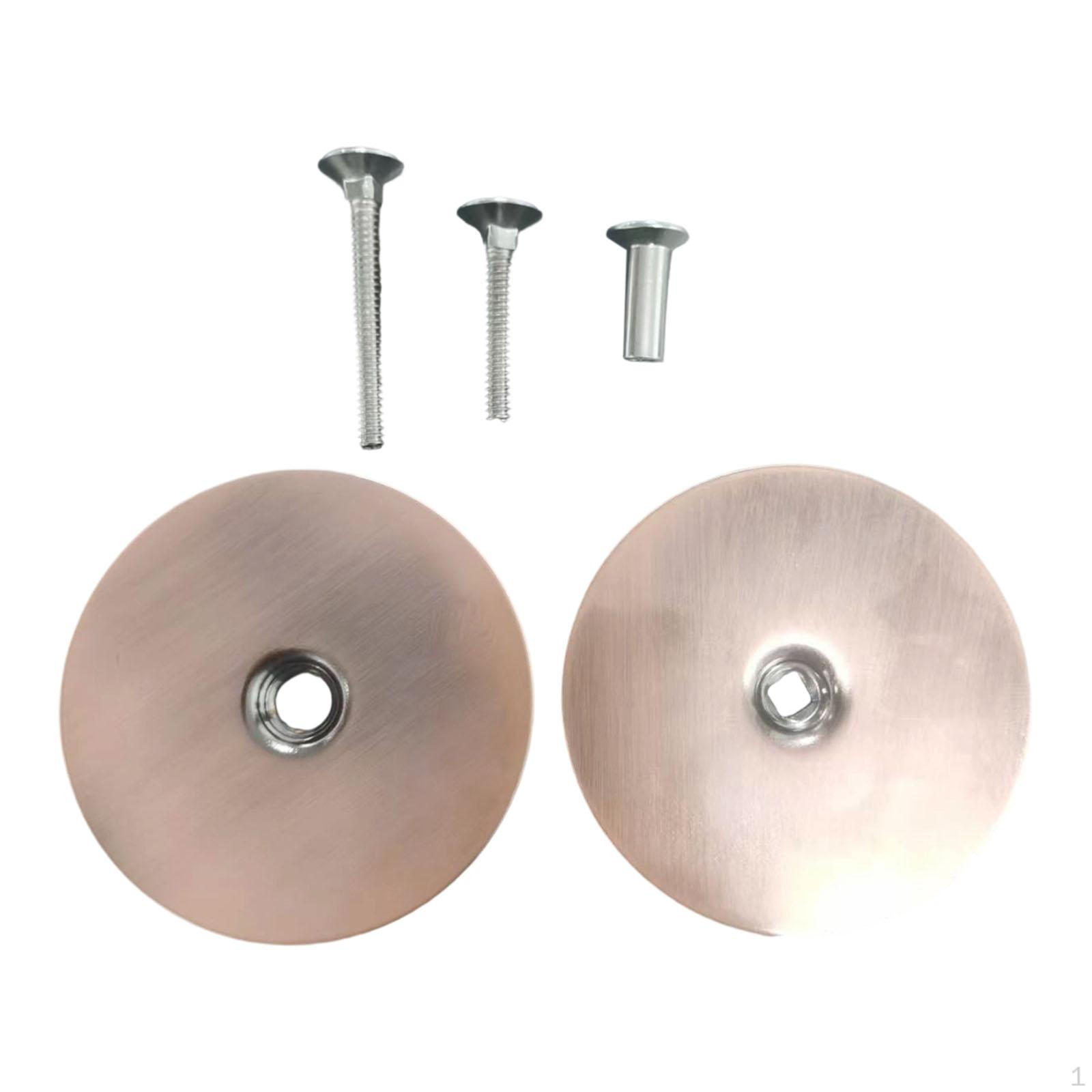 

Door Hole Cover Plate Replacement 6.7cm Parts Steel Knob for Hotel Residential Dorm Red bronze
