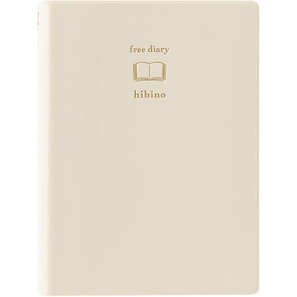 Midori Diary, Hibino Free Diary, A6, 1 Day, 2 Pages, Ivory, 15395006