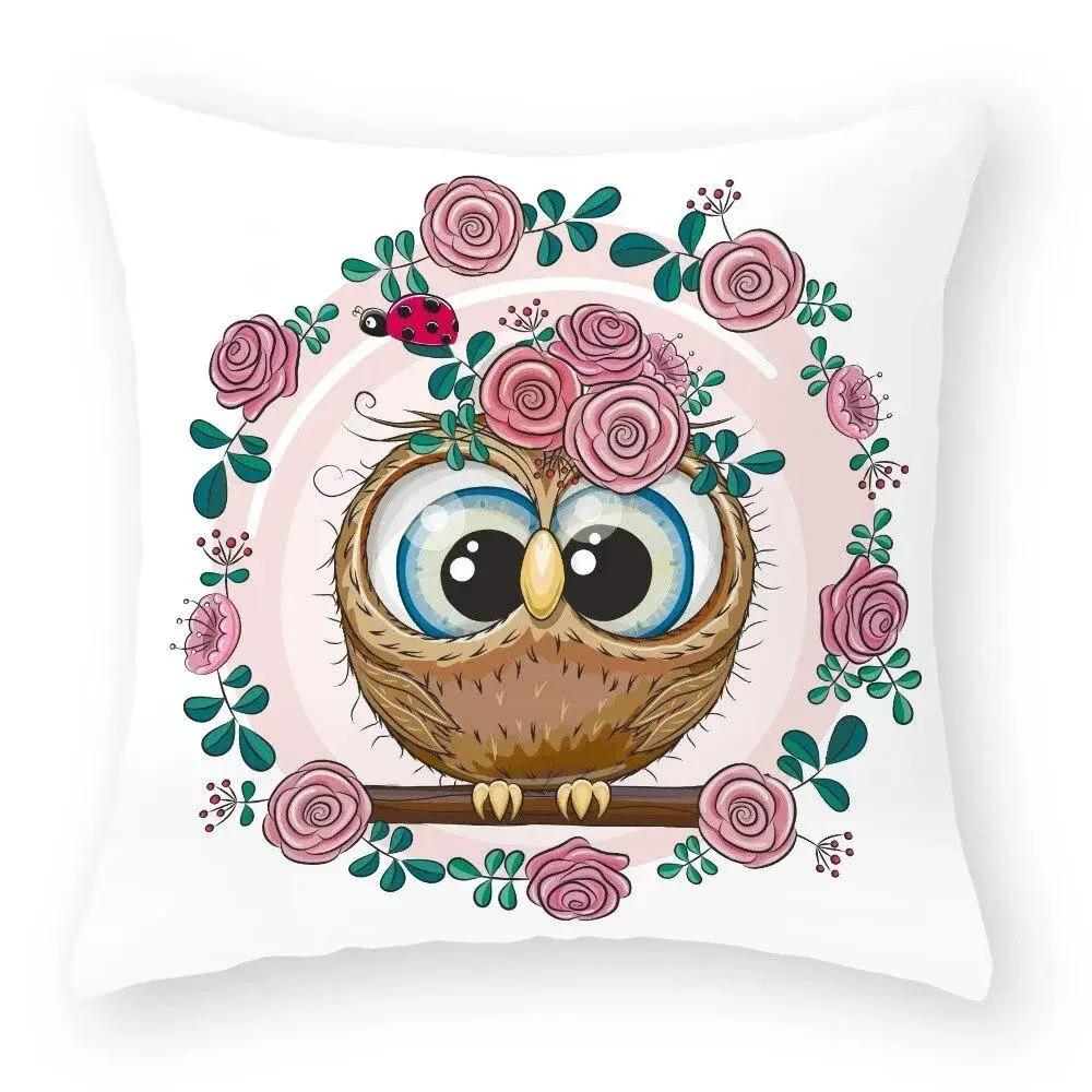 

Housse de coussin décorative en forme d animal hibou, housse de coussin pour canapé et voiture 60x60cm