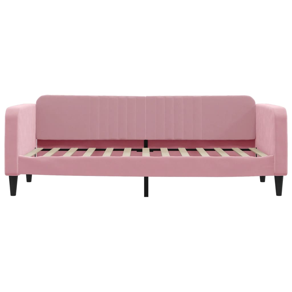 Pull Out Daybed Pink 80x200 Cm Velvet