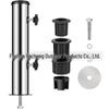 Grande Ombrellone da Esterno con Base in Cemento Nero da 30 cm e Manicotto per Supporto