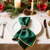 1PC Christmas Aesthetic Napkin Ring Cartoon Alloy Ritual Sense Metal Multi-element Napkin Clasp Creativity Table Setting