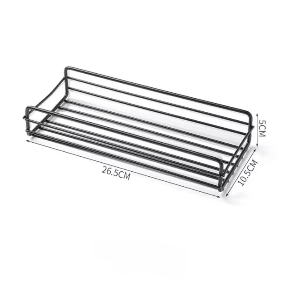 Bathroom Toiletries Storage Rack Wall Mounted Non Perforated Right Angle Storage Rack Shampoo Rack Shower Drainage Basket