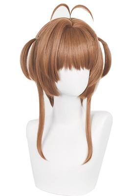 Sakura Kinomoto Cosplay Wig, Brown, Heat-Resistant, Perfect for Cosplay, Photoshoots, and Festivals (B)