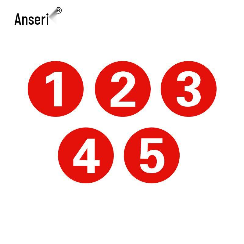 Waterproof PVC Number Decal Set