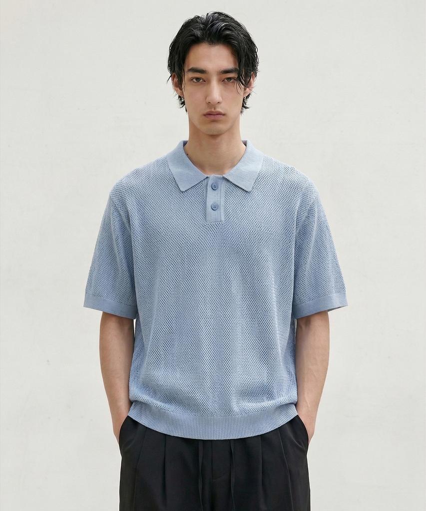 ADHOC Men'S Summer Short Sleeve Collared Knit (3 Colors) (Hc4Ska1)