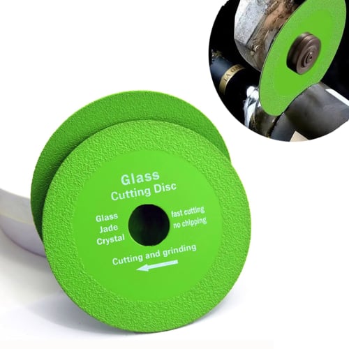 DFsucces Glass Cutting Grinder, 100mm X 1mm X 20mm, 2-Piece Set, Sharp Cutting Blade, Diamond Cutter Sander, Ceramic Cutting and Polishing Tool, DIY (