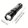 Strong Light LED Flashlights Telescopic Zoom Tactical Torch Type-c Rechargeable Portable Spotlight Long-Range Camping Flashlight