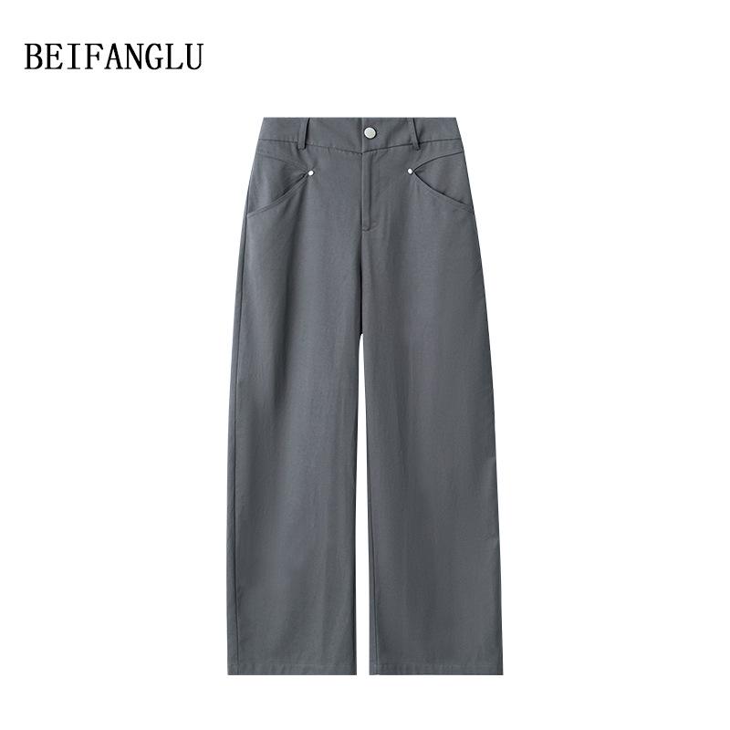 Beilun Deer Women's Casual Loose Straight-Leg Pants - Early Autumn Collection