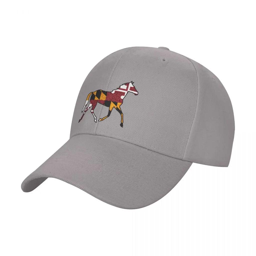 Maryland Flag Horse Baseball Cap Streetwear Mountaineering Designer Cap Funny Hats Womens Beach Outlet Unisexs