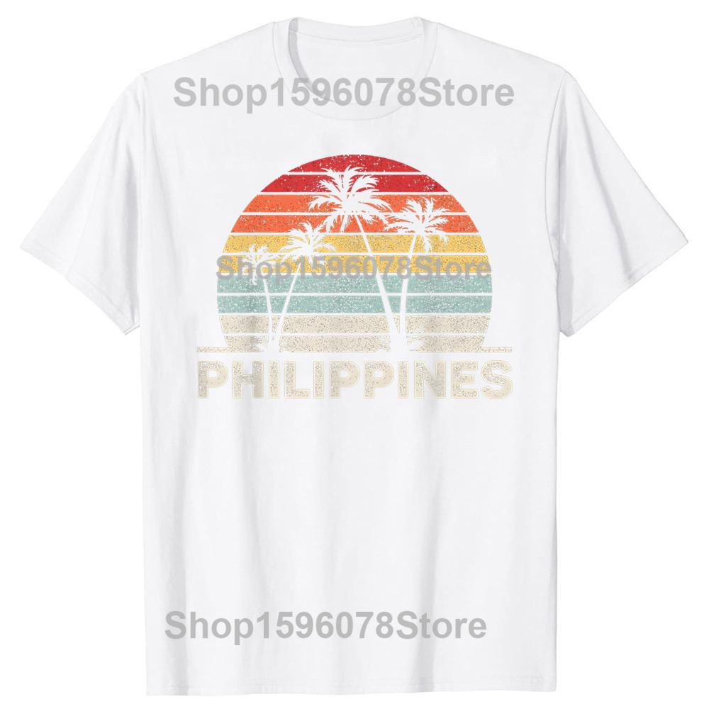 Funny Retro Vintage Philippines 100 Cotton Tshirts Men Fashion Print Tshirt Loose Oversized Streetwear Hip Hop Unisex T Shirt