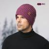Knitted hat, men's winter velvet thickened cold-proof outdoor cycling wool knitting, hat scarf three-piece set