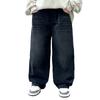 5-14Y Jungen Jeanshosen Frühling Kinder Weite Beine Gerade Hosen Herbst Locker Geschnitten Freizeit Hosen Kinder Trendige Jogginghosen