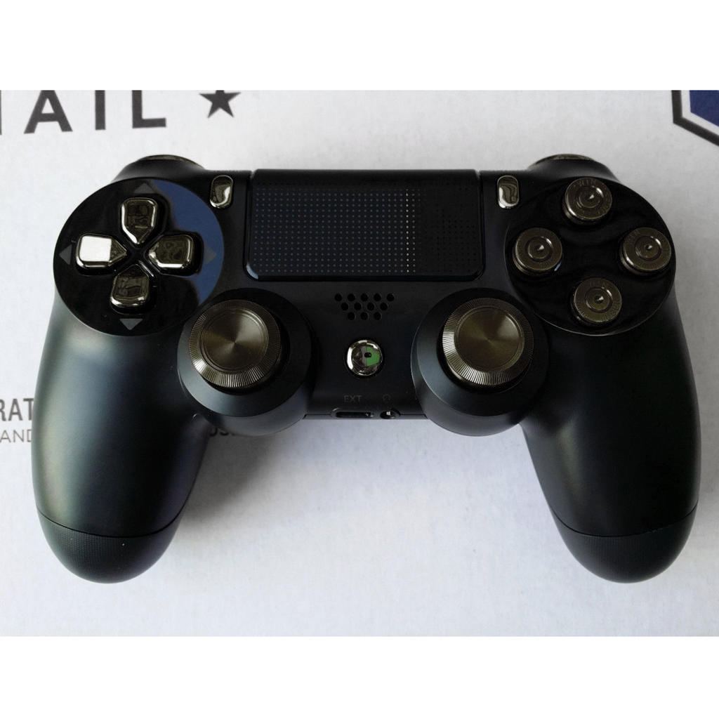 Metal Buttons + Thumbsticks For 4 Controller Black