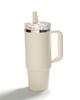 [Leak-Free Guarantee] Tumbler with Straw, Leak-Proof, Large Capacity, with Lid, Vacuum Insulated, Keeps Drinks Cold, Fully Sealed, for Office, Car, Gy
