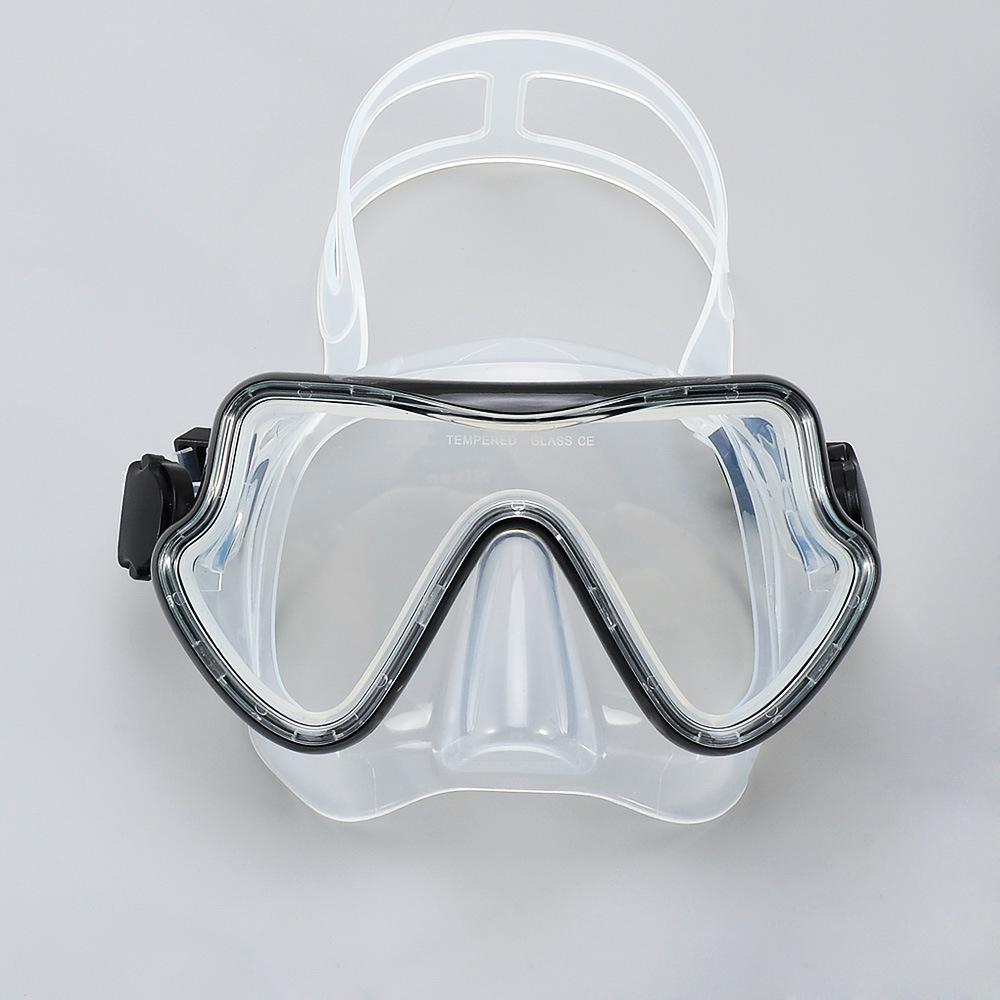 Neue Tauchbrille mit großem Rahmen, volltrockene Silikon-Schnorchelmaske