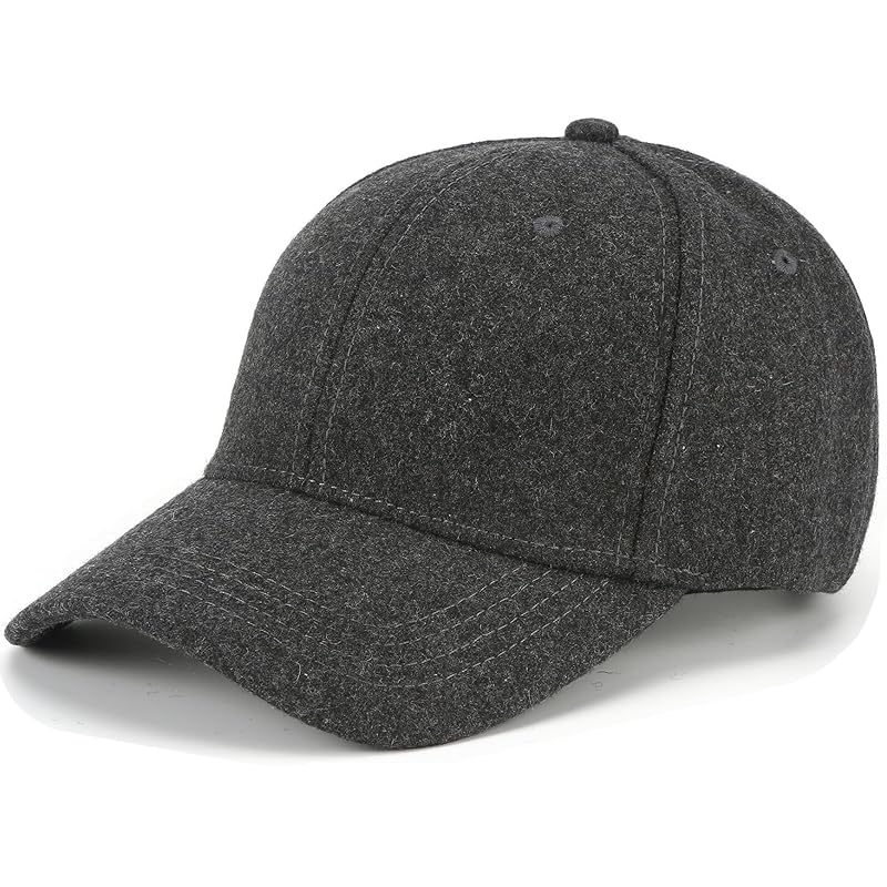 

[GEJ-Tech] wool cap hat Large size (up to 65cm) men s ladies autumn winter (L, dark gray)