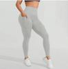 Plus Size High Waist Yoga Pants with Side Pockets - Women's Sports Leggings