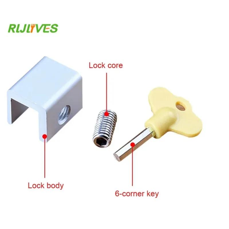 1Pc Move Window Child Safety Lock Sliding Windows Lock Kids Cabinet Locks Sliding Door Stopper Security Sliding Sash Stopper