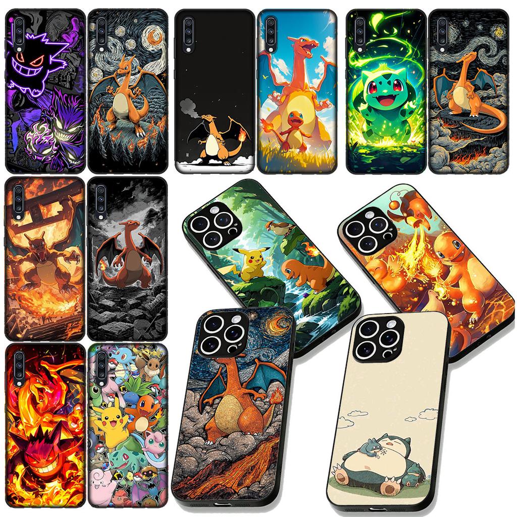 Charmander P-Pikachus Bulbasaur P-Pokemons for Apple iPhone 12 13 Mini XS 11 Pro Max 7 8 Plus XR SE 2022 SE3 + 8+ Phone Case